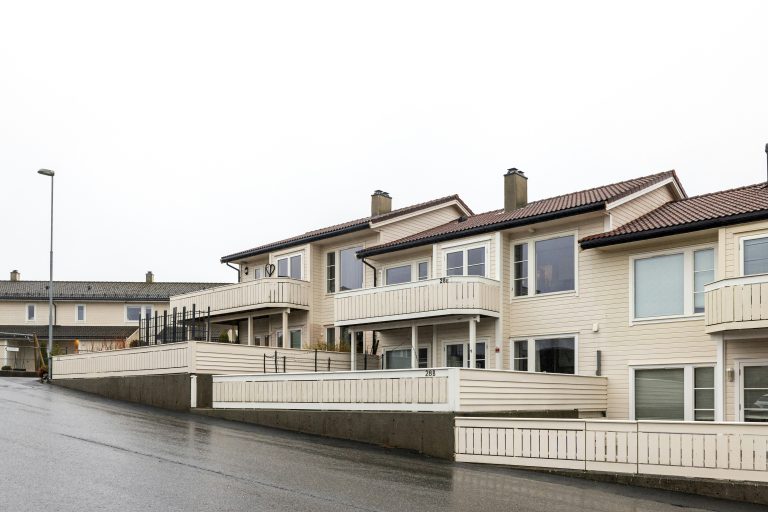 Row of houses beside a road, illustrative image for accessible-ready housing research